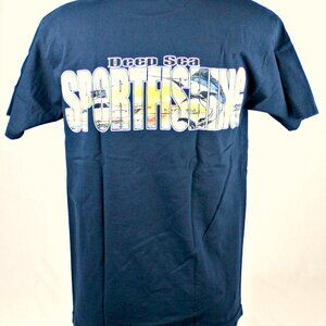 Just Fish Deep Sea Sport Fishing Marlin Blue M Fish T-shirt New Vintage